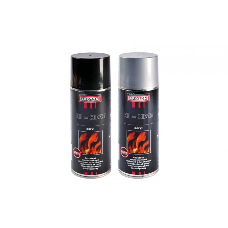 SDV Chemie Thermolack Spray schwarz bis 650°C 6x 400ml Auspufflack Ofenlack  Motorlack Grill Lack